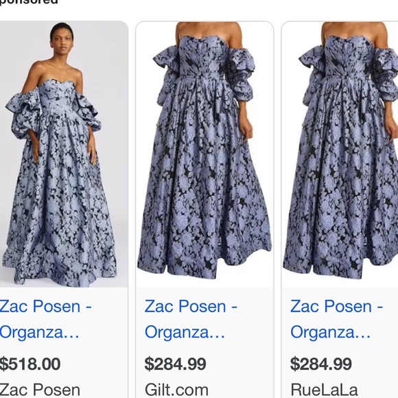 ISO ZAC POSEN ORGANZA DRESS - Picture 1 of 1